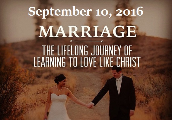 When a man and a woman decide to dedicate their lives together in a marriage based on Jesus Christ, it is truly an amazing event! It makes us want to sing with joy, and that's exactly what we'll be doing on September 10.